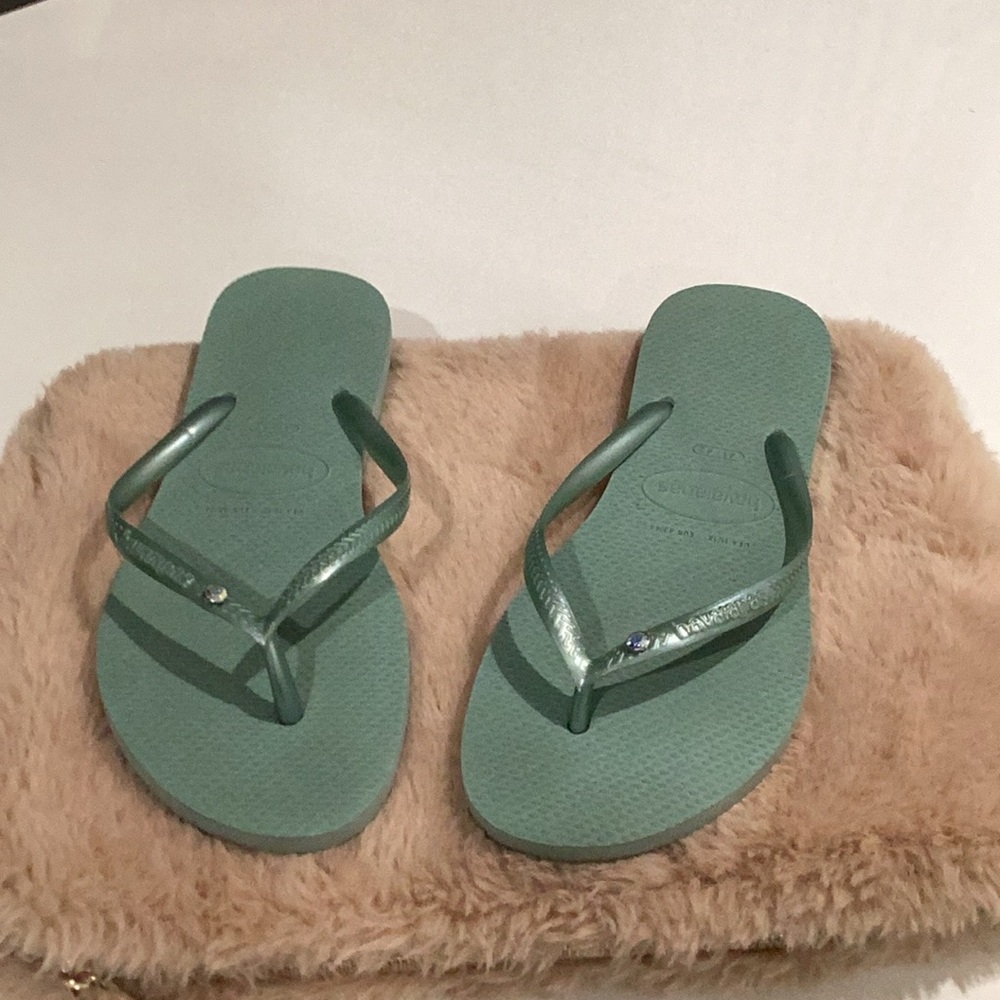 Havaianas Women's Green Flip Flops